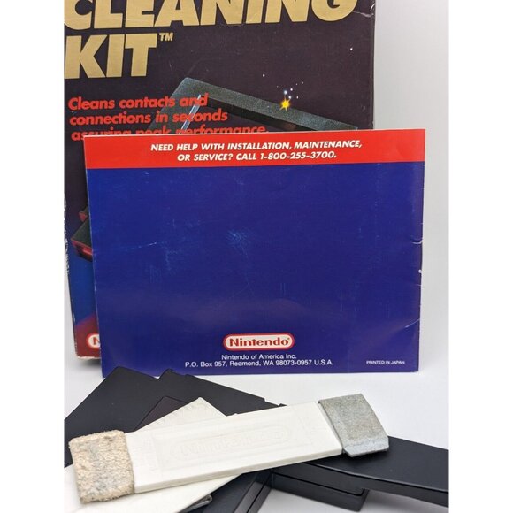 Nintendo Official NES Cleaning Kit Cleaning Cartridge w/ Box, Kit & Manual - Picture 9 of 12